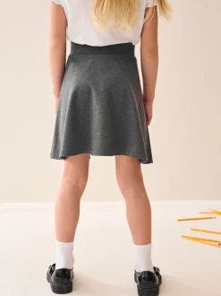 Schoolkleding|Shorts En Rokken|Next - Jersey stretch school skater rok met elastische taille (3 - 17 jr) Grijs