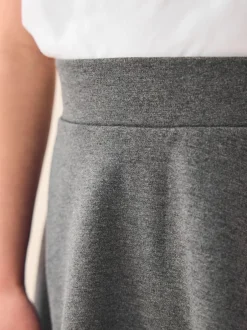 Schoolkleding|Shorts En Rokken|Next - Jersey stretch school skater rok met elastische taille (3 - 17 jr) Grijs