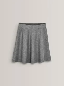 Schoolkleding|Shorts En Rokken|Next - Jersey stretch school skater rok met elastische taille (3 - 17 jr) Grijs