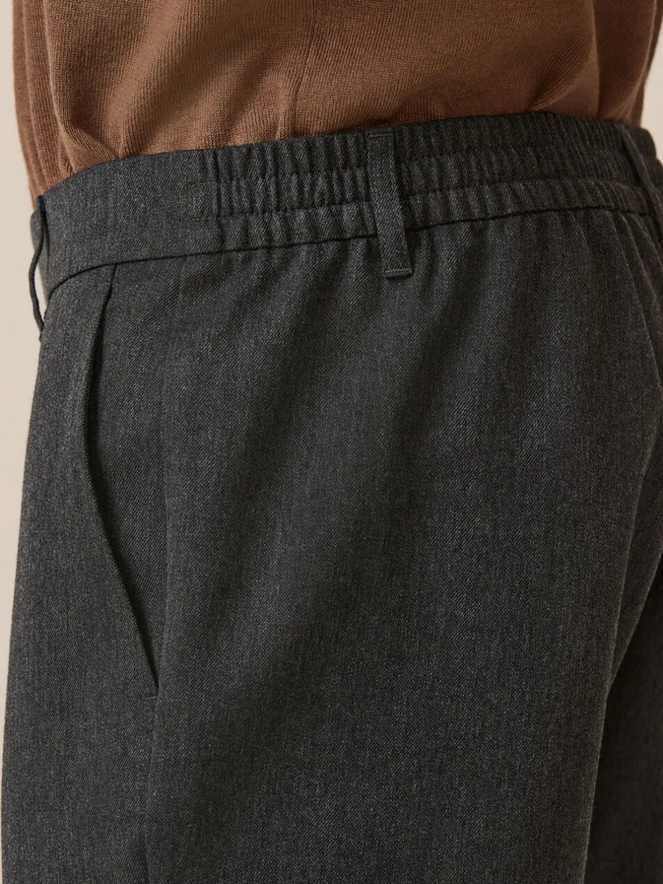 Formele Broek*Next - Joggingbroek met elastische tailleband en effen voorkant Grijs