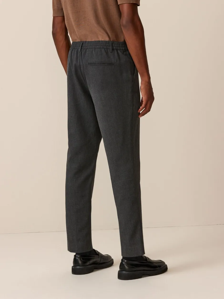 Formele Broek*Next - Joggingbroek met elastische tailleband en effen voorkant Grijs