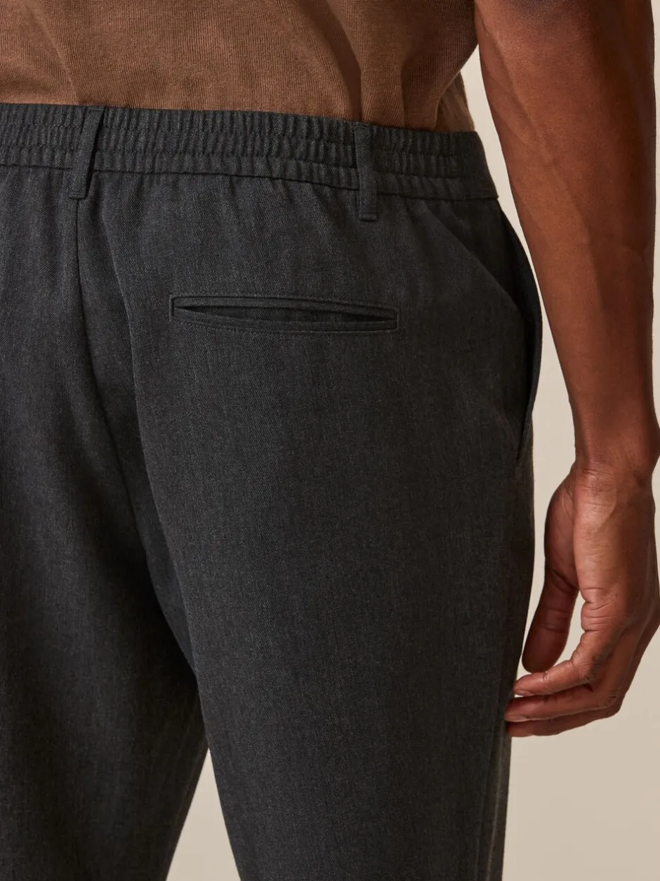 Formele Broek*Next - Joggingbroek met elastische tailleband en effen voorkant Grijs