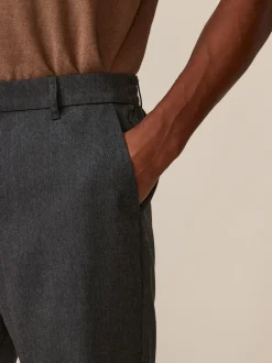Formele Broek*Next - Joggingbroek met elastische tailleband en effen voorkant Grijs