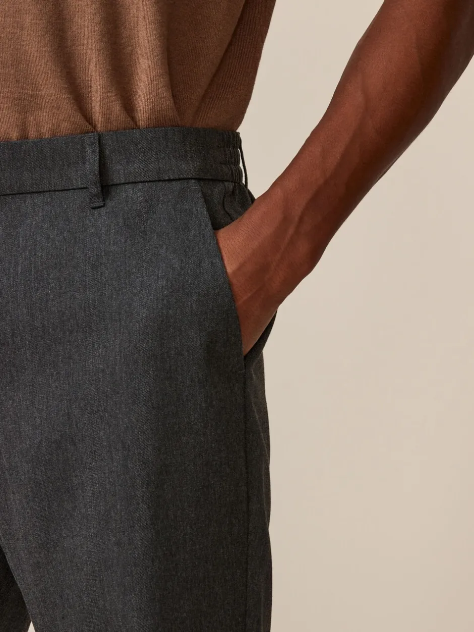 Formele Broek*Next - Joggingbroek met elastische tailleband en effen voorkant Grijs