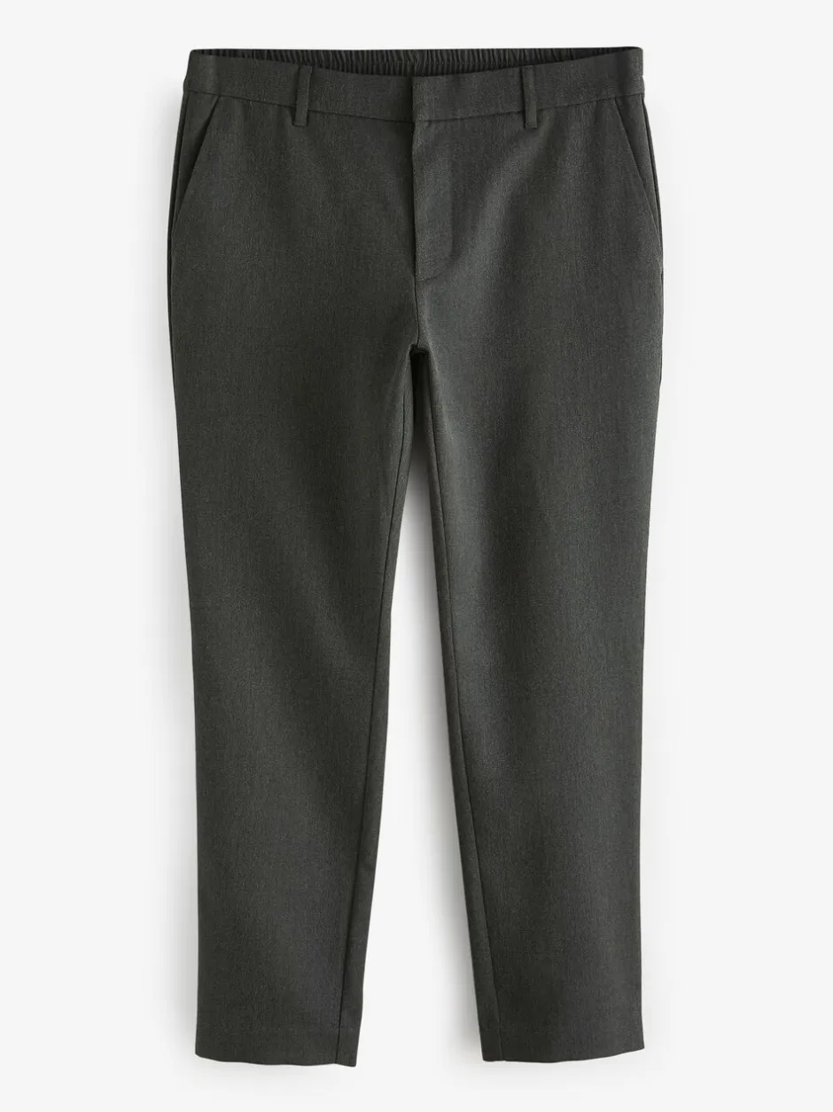 Formele Broek*Next - Joggingbroek met elastische tailleband en effen voorkant Grijs