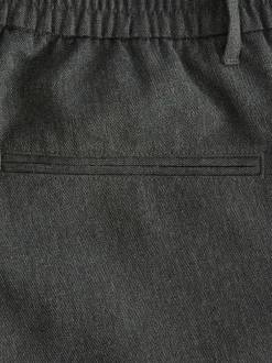 Formele Broek*Next - Joggingbroek met elastische tailleband en effen voorkant Grijs