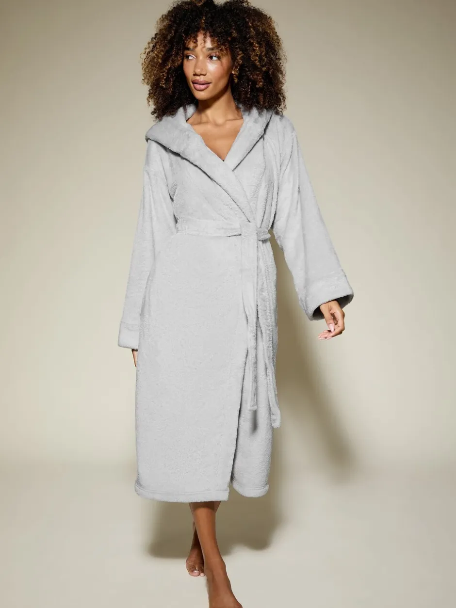 Badjassen*KBX - Rosa Fluffy Robe Grijs