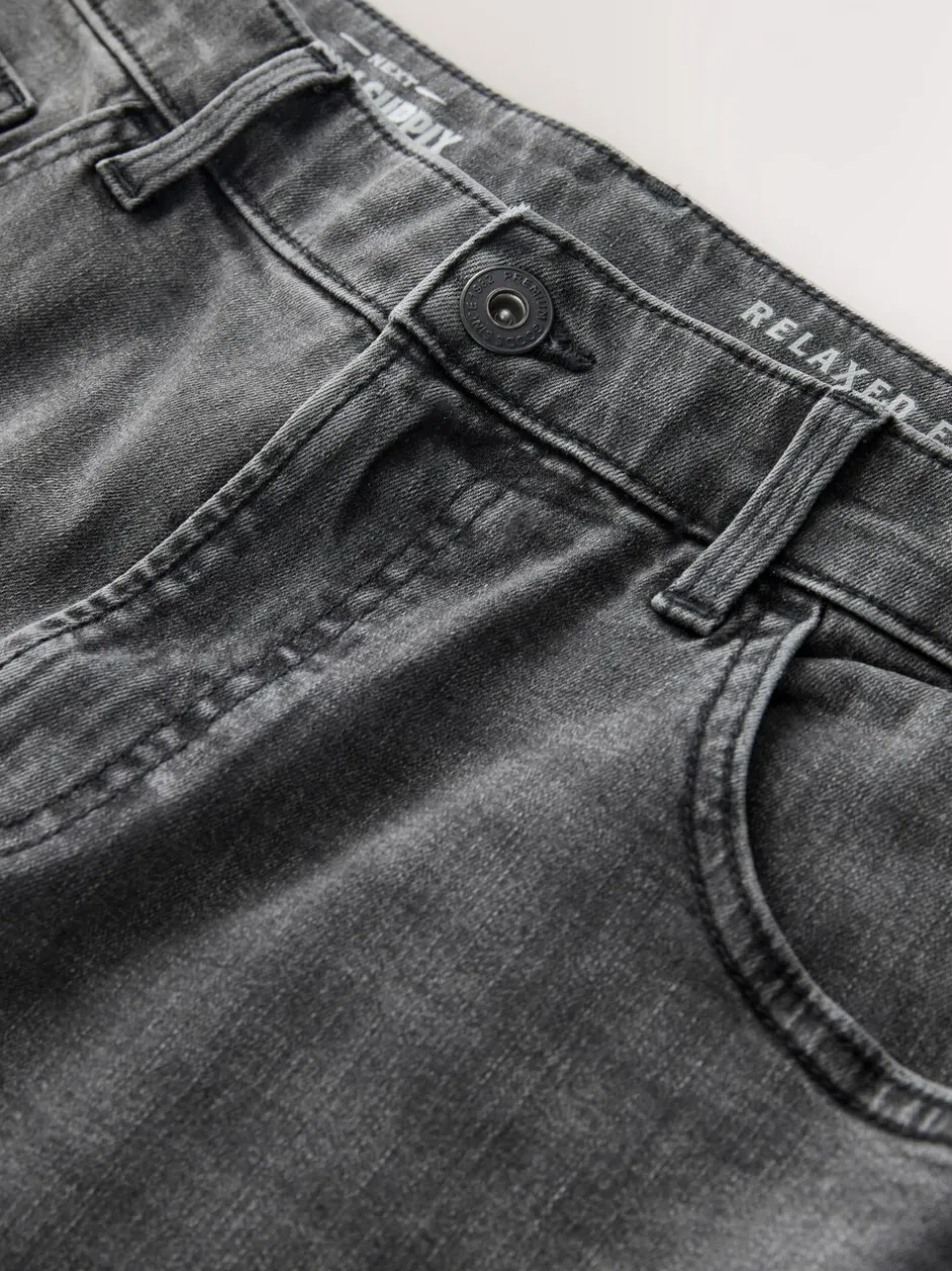Jeans|Next Grijs - Klassieke stretchy Jeans met relaxed fit