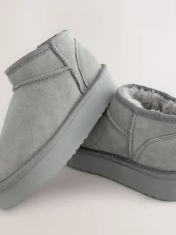 Boots*Next Grijs - Lage schoenen mini warmgevoerde waterafstotende suède Boots