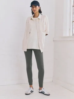 Leggings En Joggingbroeken|Next Grijs - Lange jersey denim leggings