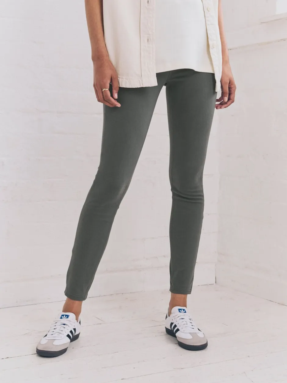 Leggings En Joggingbroeken|Next Grijs - Lange jersey denim leggings