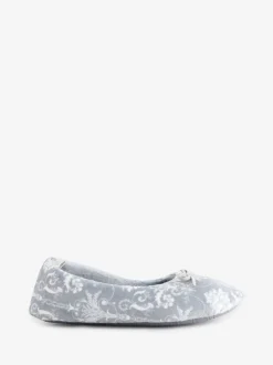 Pantoffels*Laura Ashley - ballerina pantoffels Grijs