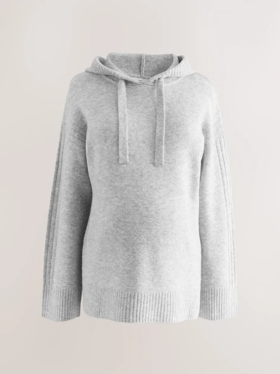 Moederschap|Next Grijs - Maternity Knitted Hoodie