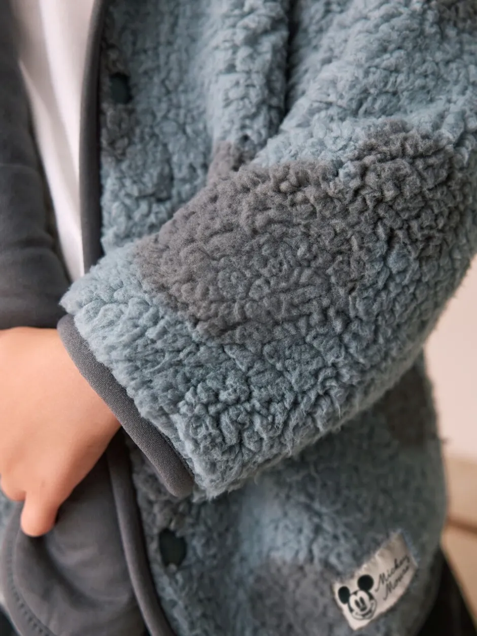 Jassen, Jacks En Kinderwagenpakjes|Jassen En Jacks*Next Grijs - Mickey Mouse fleece Jack met ritssluiting en Met capuchon (3mnd -8jr)
