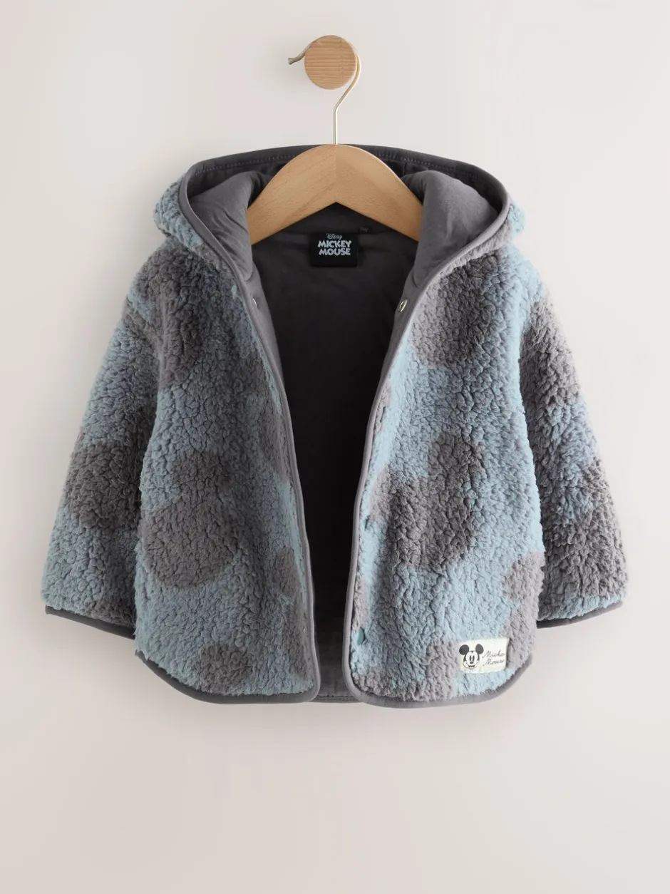 Jassen, Jacks En Kinderwagenpakjes|Jassen En Jacks*Next Grijs - Mickey Mouse fleece Jack met ritssluiting en Met capuchon (3mnd -8jr)
