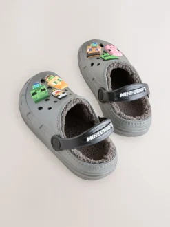 Pantoffels|Nachtkleding En Pyjama's|Next - Minecraft pantoffelklompen met warme voering Grijs