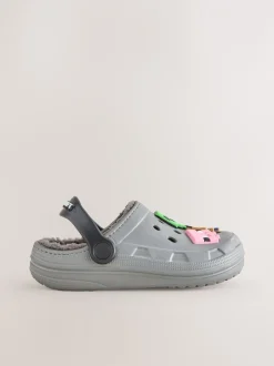 Pantoffels|Nachtkleding En Pyjama's|Next - Minecraft pantoffelklompen met warme voering Grijs