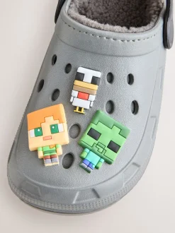 Pantoffels|Nachtkleding En Pyjama's|Next - Minecraft pantoffelklompen met warme voering Grijs