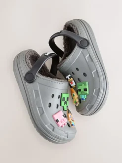 Pantoffels|Nachtkleding En Pyjama's|Next - Minecraft pantoffelklompen met warme voering Grijs