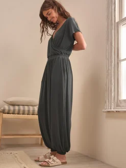 Jumpsuits En Playsuits*Next Grijs - Modal jumpsuit zandwassing