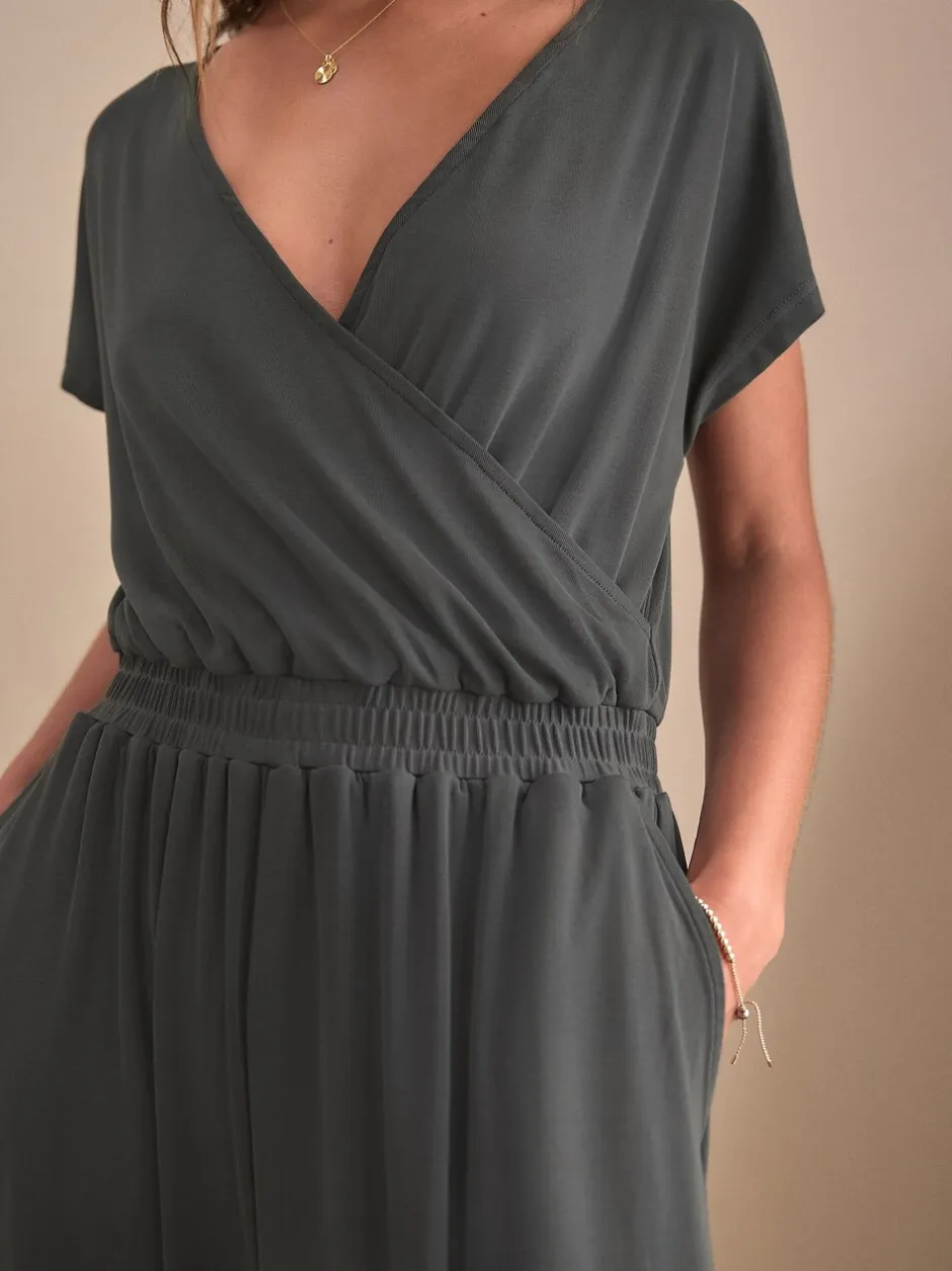 Jumpsuits En Playsuits*Next Grijs - Modal jumpsuit zandwassing
