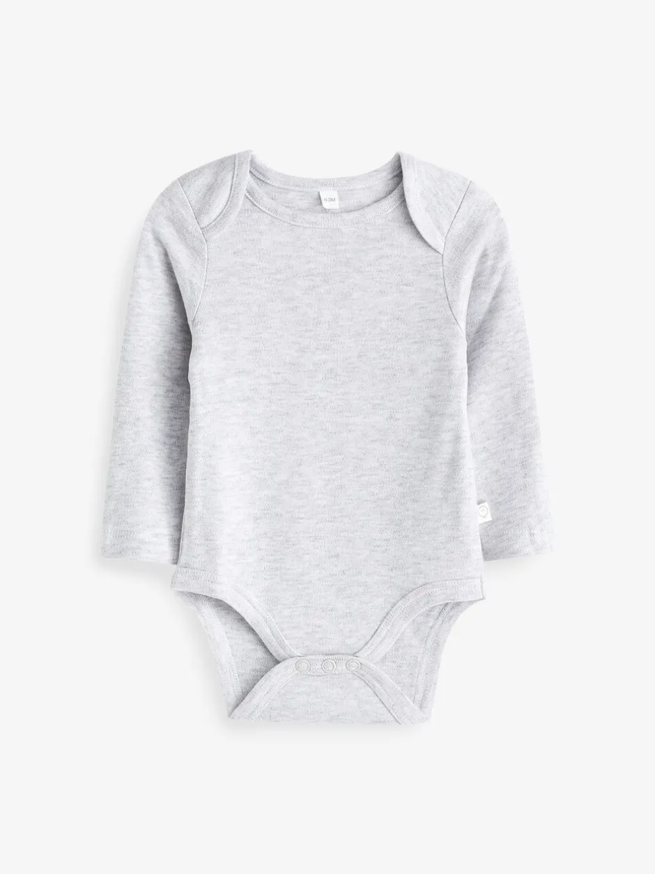 Rompertjes En Hemdjes*Mori - Lange Mouw Envelope Hals Bodysuit Grijs