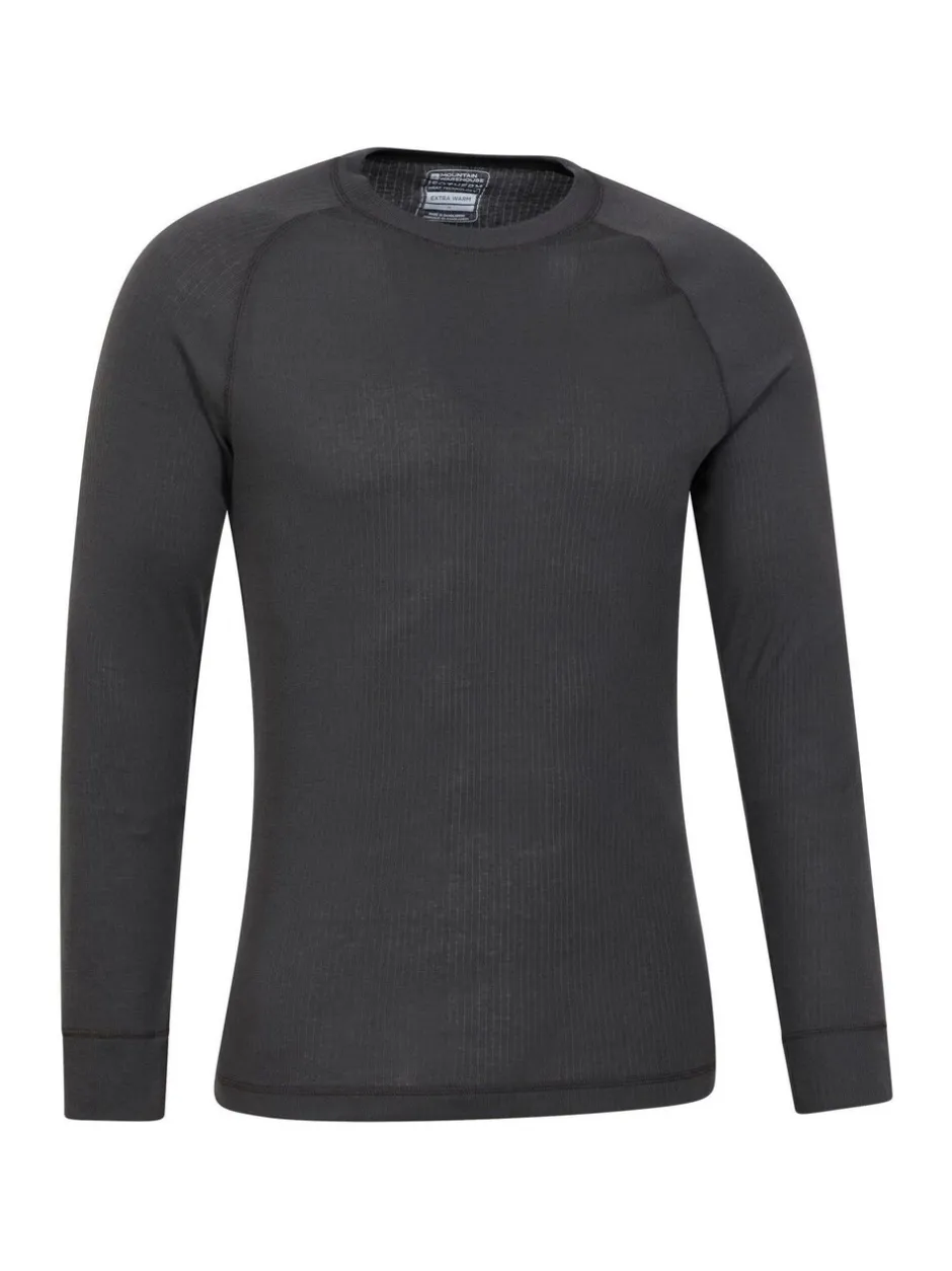 Ondergoed|Ondergoed|Mountain Warehouse - - Talus - Thermische herentop met ronde hals Grijs