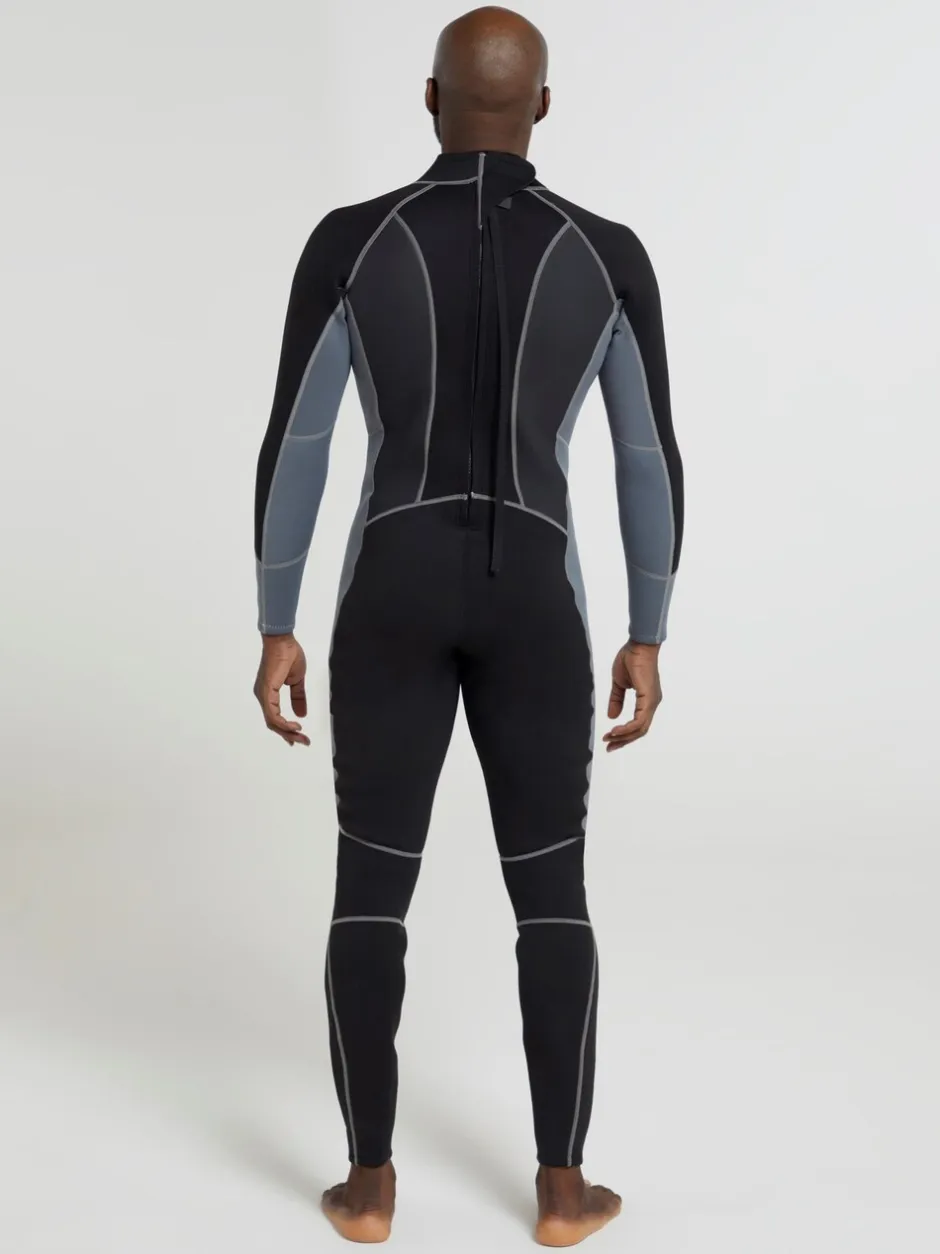 Badkleding|Mountain Warehouse - lang neopreen wetsuit voor heren Grijs