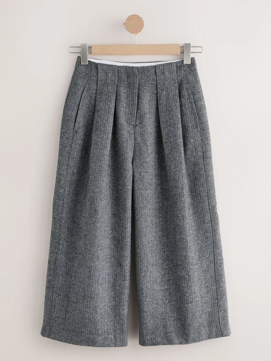 Broeken|Next - N. Premium visgraat culottes met wol Grijs