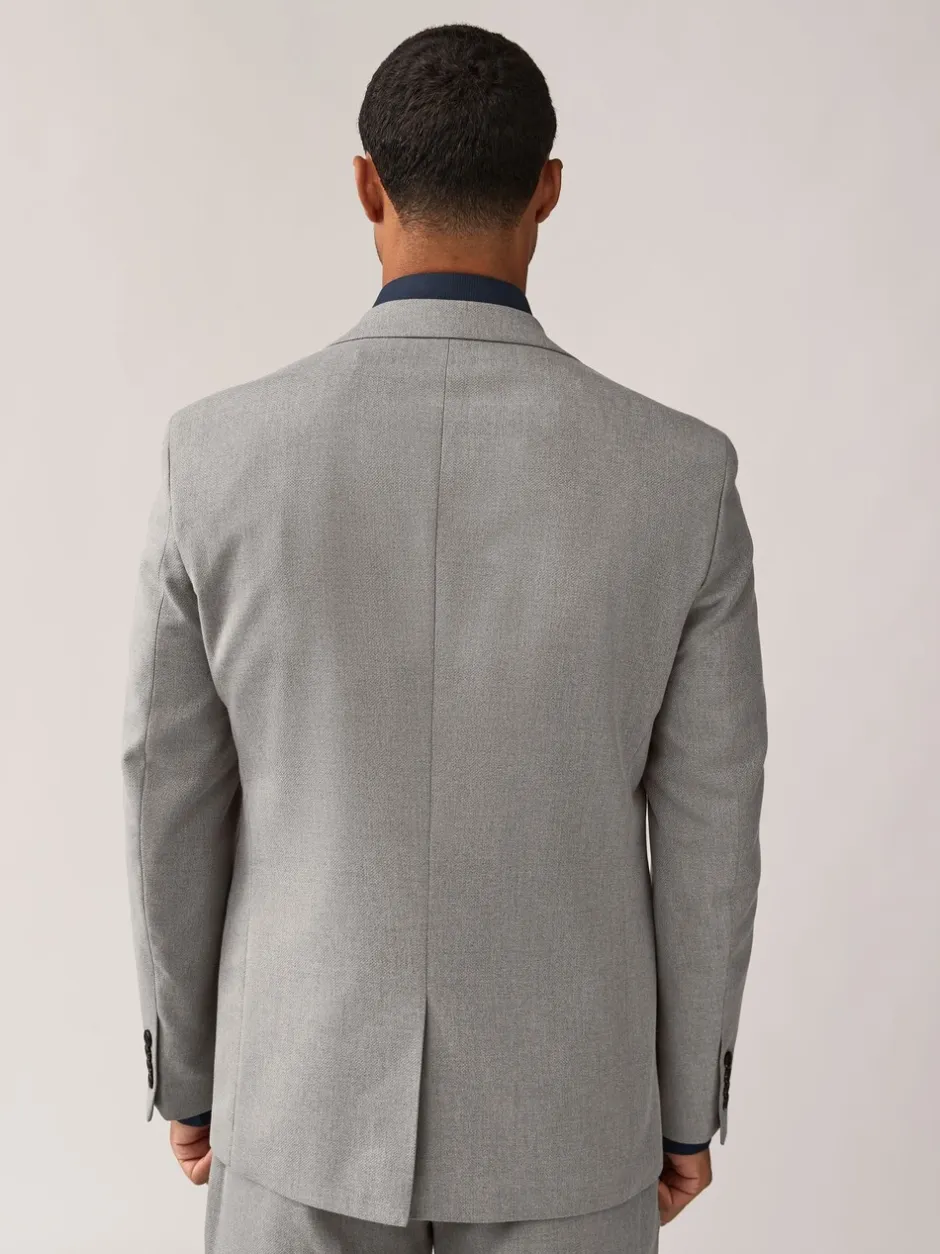 Blazers En Business-Jasjes|Pakken*Next - Normale Pasvorm - Kostuum met textuur: colbert Grijs