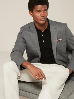 Blazers En Business-Jasjes|Next - Normale Pasvorm - Modieuze blazer met textuur Grijs