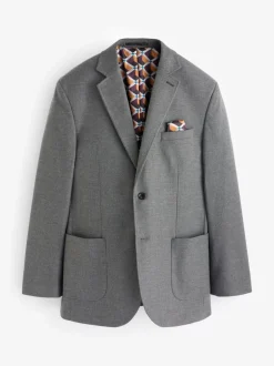 Blazers En Business-Jasjes|Next - Normale Pasvorm - Modieuze blazer met textuur Grijs