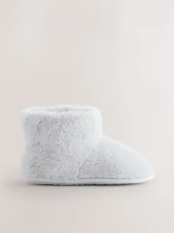 Pantoffels|Next - Pantoffellaarzen met imitatiebont Grijs