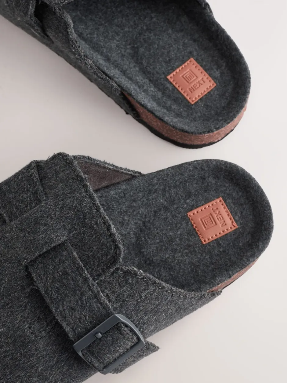 Pantoffels|Loungewear*Next Grijs - Pantoffelmuiltjes met gesp