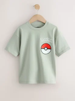 T-Shirts|Tops*Next Grijs - Pokemon T-shirt met meerdere karakters op de achterkant (4-14jaar)
