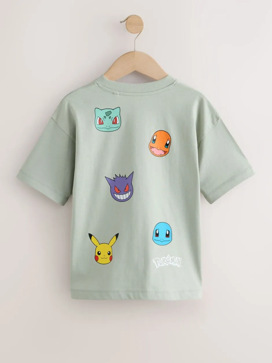 T-Shirts|Tops*Next Grijs - Pokemon T-shirt met meerdere karakters op de achterkant (4-14jaar)
