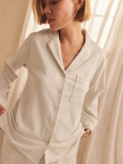 Pyjama's|Loungewear*Next - Pyjama met knopen en jerseystof Grijs