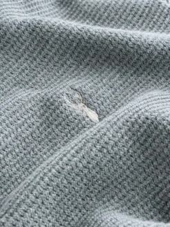 Gebreide Kleding|Next - Regular Fit getextureerde schijn-Oxford overhemdtrui Grijs
