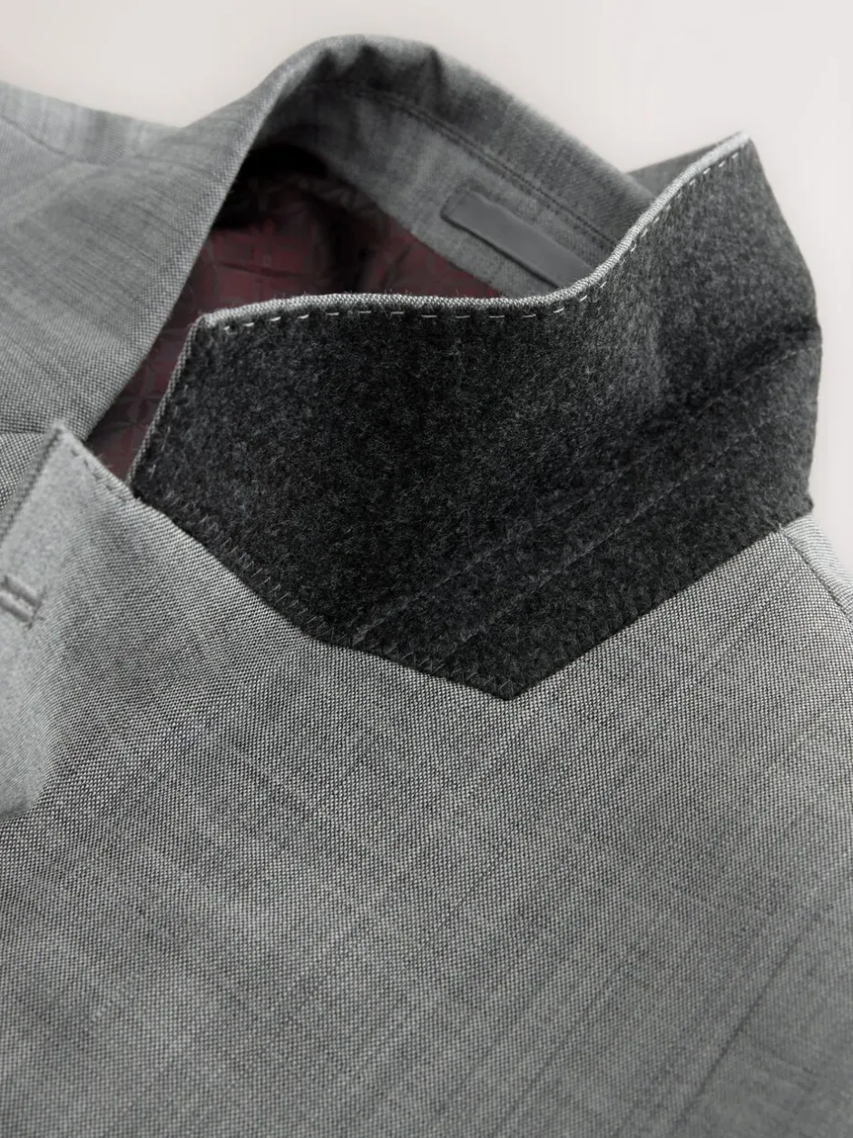Pakken|Next - Regular Fit Signature Nova Fides 100% Italian Wool Suit Jacket Grijs