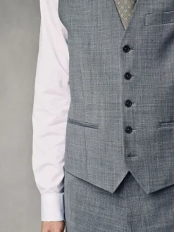 Vesten*Next - Regular Fit Wool Blend Motionflex Waistcoat Grijs