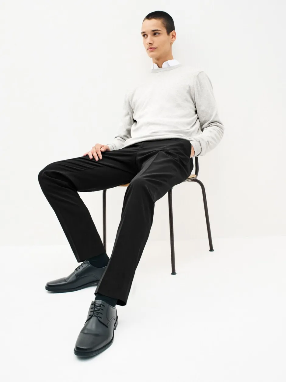 Gebreide Kleding*Next - Regular-fit trui van puur katoen met ronde hals Grijs