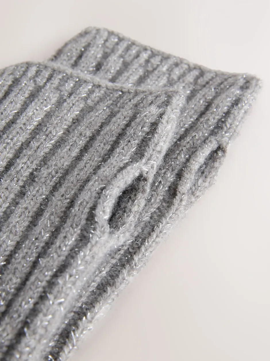 Mutsen, Handschoenen En Sjaals*Next - Ribbed Handwarmer Gloves 1 Pack Grijs