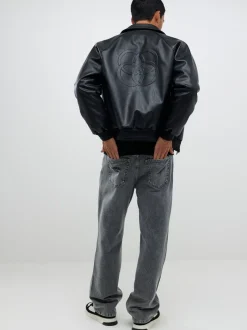 Jeans|River Island - Loose Fit Washed Jeans Grijs