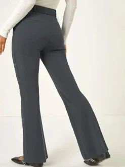 Kostuums En Werkkleding*Roman - Long Bootcut Stretch Trousers Grijs