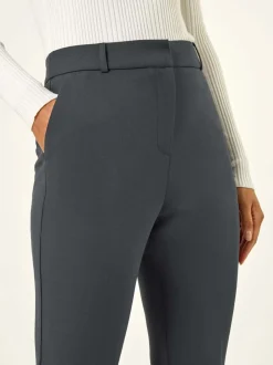 Kostuums En Werkkleding*Roman - Long Bootcut Stretch Trousers Grijs
