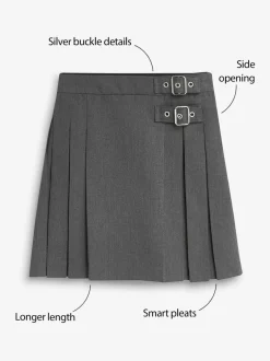 Shorts En Rokken*Next - Schoolkilt (3 - 16 jr) Grijs