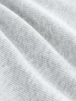 Loungewear|Tops En T-Shirts|self. Grijs - Aansluitend geribbeld T-shirt