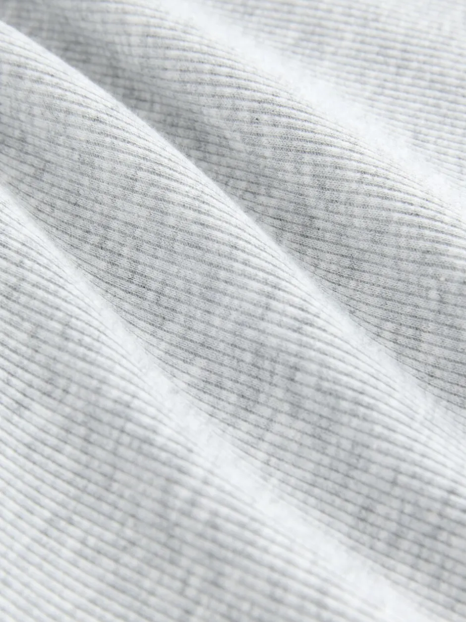 Loungewear|Tops En T-Shirts|self. Grijs - Aansluitend geribbeld T-shirt