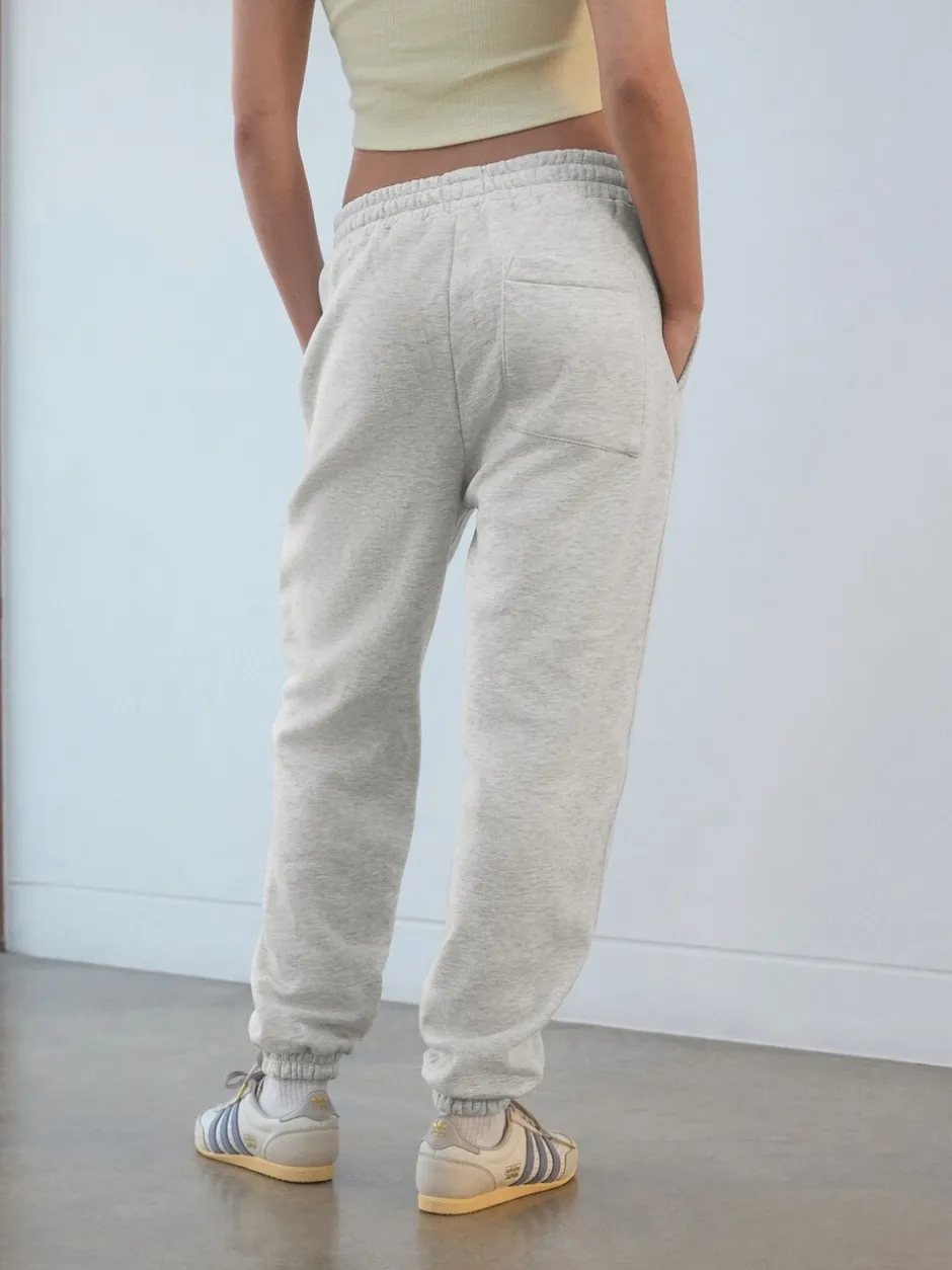 Leggings En Joggingbroeken|self. Grijs - joggingbroek met boorden