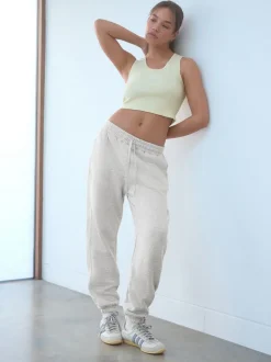 Leggings En Joggingbroeken|self. Grijs - joggingbroek met boorden